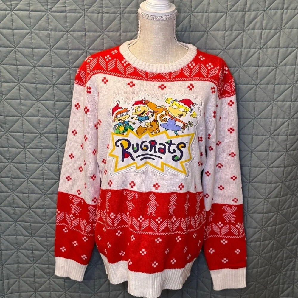 Nickelodeon Rugrats Red and White Sweater